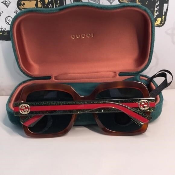 New  Authentic Gucci GG0036SA 003 Oversized Square Sunglasses ✨ - Picture 3 of 12